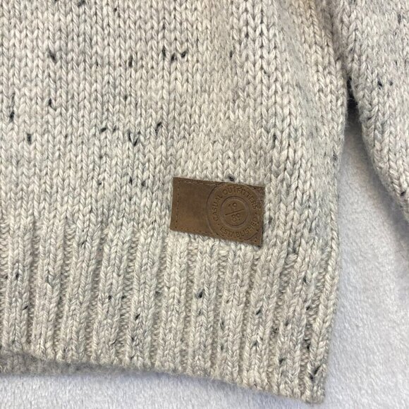 Boston Crew Fair Isle Heavy Knit Sweater Mens Large 42-44 Gray Skicore Preppy - Picture 4 of 16